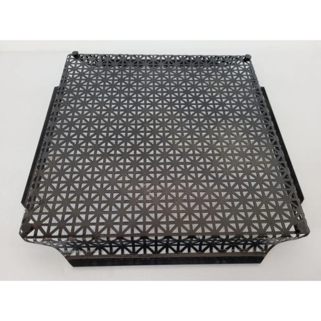 Mid Century Modern Black Mesh Serving Tray For Sale - Image 6 of 7
