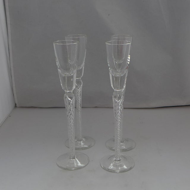 Stuart Crystal AirTwist Long Stem Cordial Glasses Set of 4 Chairish