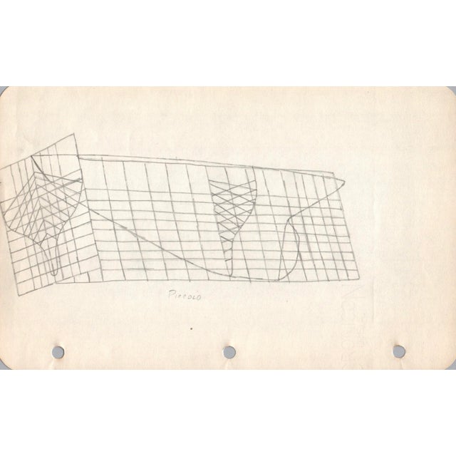 Midcentury, 1940s, Marine Architectural Pencil Drawing On Paper From Maine, Unique Nautical Drawings, Architect Unknown,...