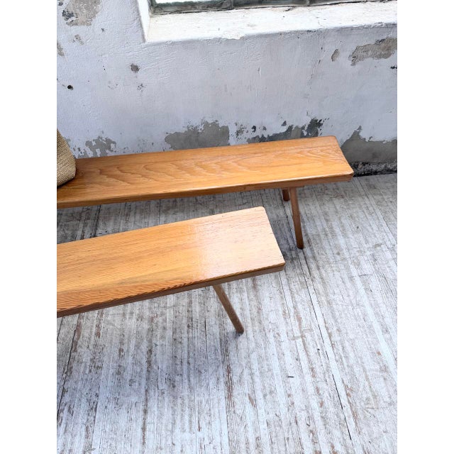 Mountain Furniture Benches in Pine and Oak in the style of Malmvall, 1950s, Set of 2 For Sale - Image 17 of 18