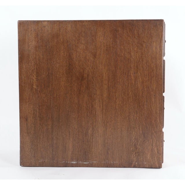 Mid 20th Century Shaw Walker Four Drawer Oak Desktop File Cabinet For Sale - Image 9 of 10