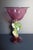 Gorgeous and unique Murano blown glass tazza compote footed by Maestro Davide Fuin. This large amethyst glass piece...
