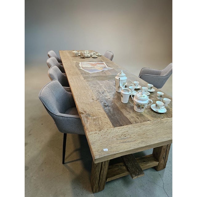 Belgian Style Oak Table, 2001 For Sale - Image 3 of 6
