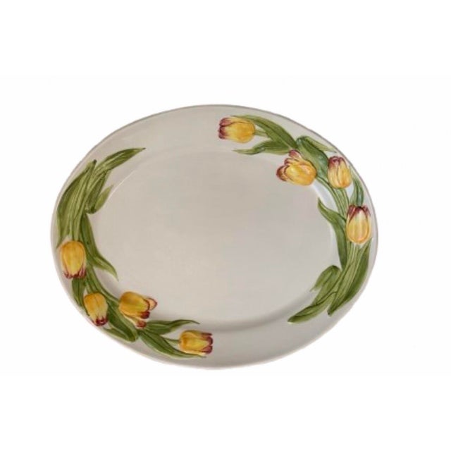 Vintage Italian Ceramic Platters - A Pair For Sale - Image 9 of 10