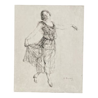 1920s William Meyerowitz Dancer Etching For Sale
