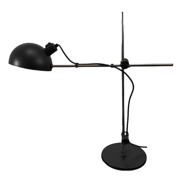 Vintage Black Steel Desk Lamp, 1960s For Sale