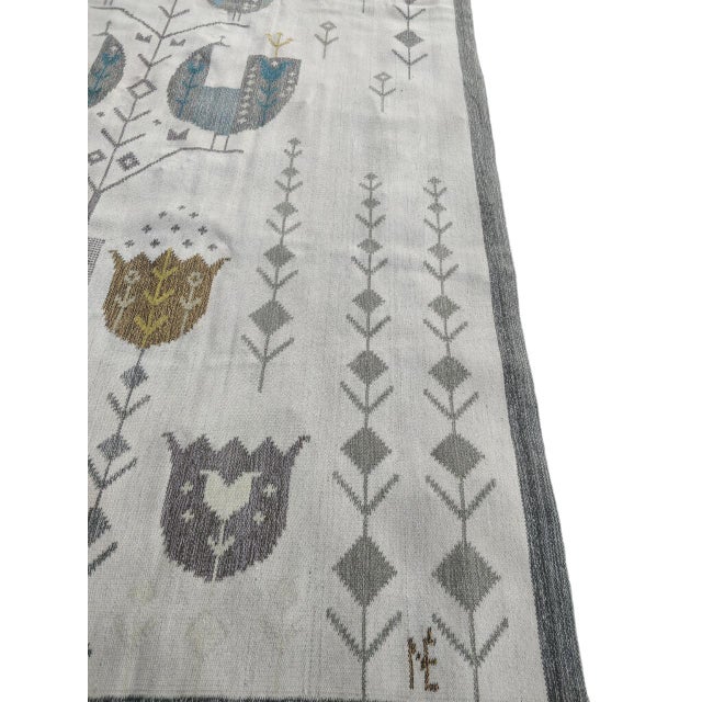 Handwoven Wool Tapestry by Eva Nemeth, 1970s For Sale - Image 6 of 11
