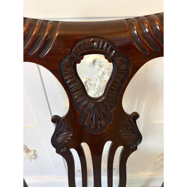 Antique Mid 19th Century Irish Carved Mahogany Dining Chairs with Carvers and Ball & Claw Feet, 1850s, Set of 10 For Sale - Image 10 of 18