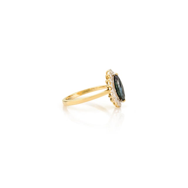 Not Yet Made - Made To Order Marquise Cut Sapphire Ring in 18k Yellow Gold Size 6.5 For Sale - Image 5 of 12