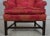 Textile 1990s Stickley Colonial Williamsburg Chippendale Style Wing Back Easy Chair For Sale - Image 7 of 18
