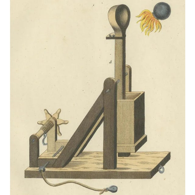 Mid 19th Century Von Reibisch, Medieval Catapults and Siege Engines, 1842, Print For Sale - Image 5 of 6