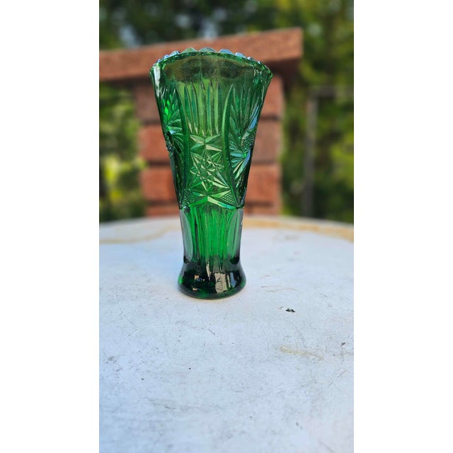 Glass Rosette Vase from Ząbkowice Glassworks, 1970s For Sale - Image 4 of 5