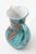 Vintage Abstract Ceramic Pitcher With Handle Turquoise, Teal Turquoise, Orange, White, Italy For Sale In Miami - Image 6 of 9