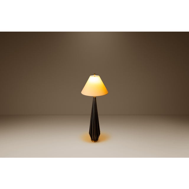Black Mid-Century Postmodern Hollywood Regency Sculptural Architectural Floor Lamp by Kelly Wearstler for Corona, Usa, C. 1990s For Sale - Image 8 of 15