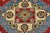 Kazak Rug 8'2'' X 9'7'' Red Wool Tribal Hand-Knotted Oriental Carpet For Sale - Image 9 of 12