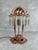 Copper jugendstil table lamp with glass crystals. Professionally stained and repolished. Up to 250V (Europe/UK...