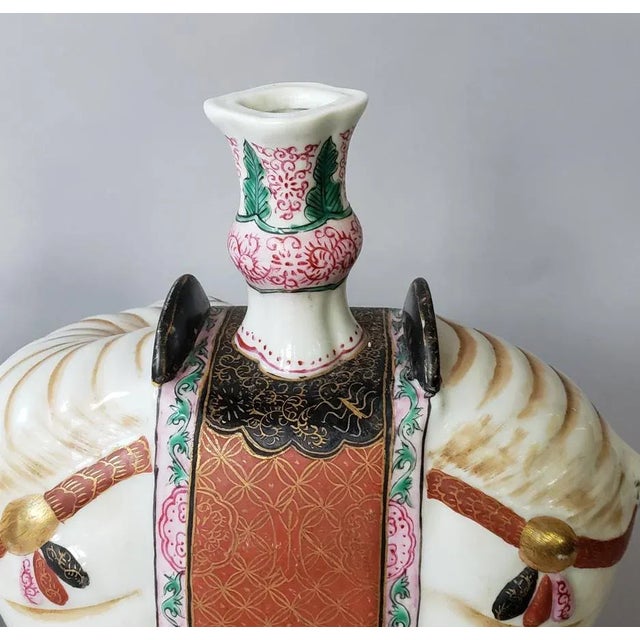 1970s Porcelain Mottahedeh Winterthur Elephant Candle Holders - a Pair For Sale In Raleigh - Image 6 of 8