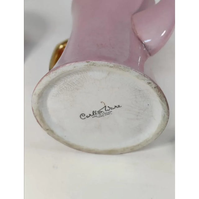 Pink 1940s Carlton Ware Pink Demitasse Set With Gold Gilt Trim- 11 Pieces For Sale - Image 8 of 15