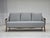 1960s, Danish design by Arne Hovmand-Olsen. 3-seater sofa model 490. Oak legs and teak nails. Completely renovated-...