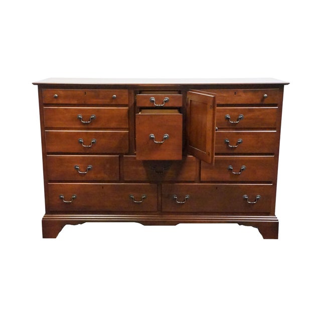 2000 - 2009 Kincaid Furniture Solid Cherry Early American Traditional Style 64" Triple Dresser 79-161 For Sale - Image 5 of 12
