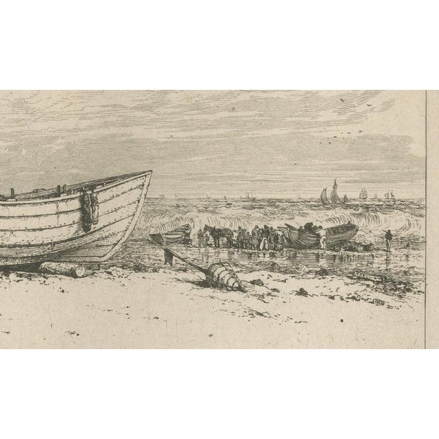 E.W. Cooke, Great Yarmouth Fishing Boats, 1828, Etching For Sale - Image 9 of 12