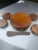 Late 20th Century Vintage Handcrafted Wooden Black Lacquer & Bamboo Salad Serving Set - 6 pcs For Sale - Image 5 of 12