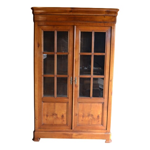 Antique Louis Philippe Cherry Wood Bookcase For Sale