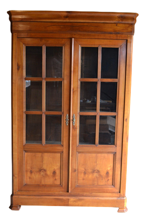 Antique Louis Philippe Cherry Wood Bookcase