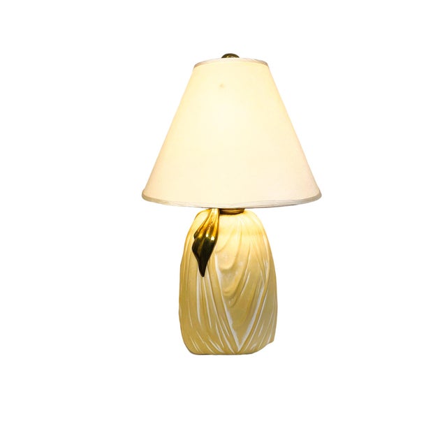 1980s 1982 Chapman Draped-Fabric Table Lamp For Sale - Image 5 of 11