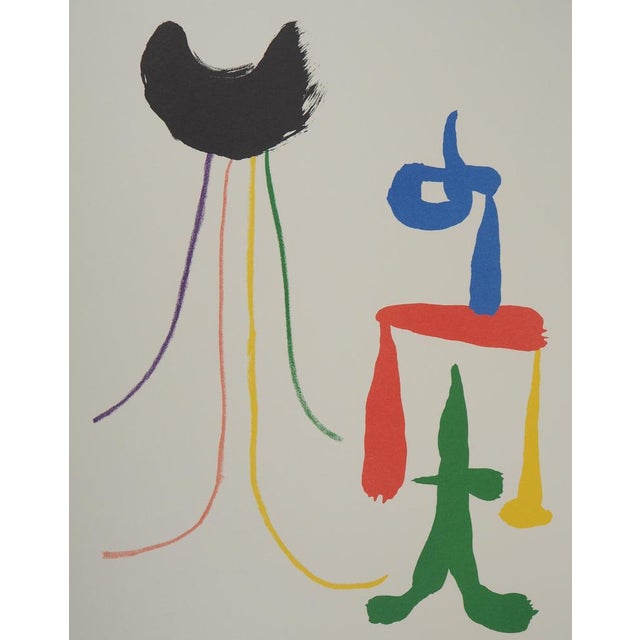 Joan Miró, Surrealist Couple, Signed Lithograph For Sale - Image 4 of 6