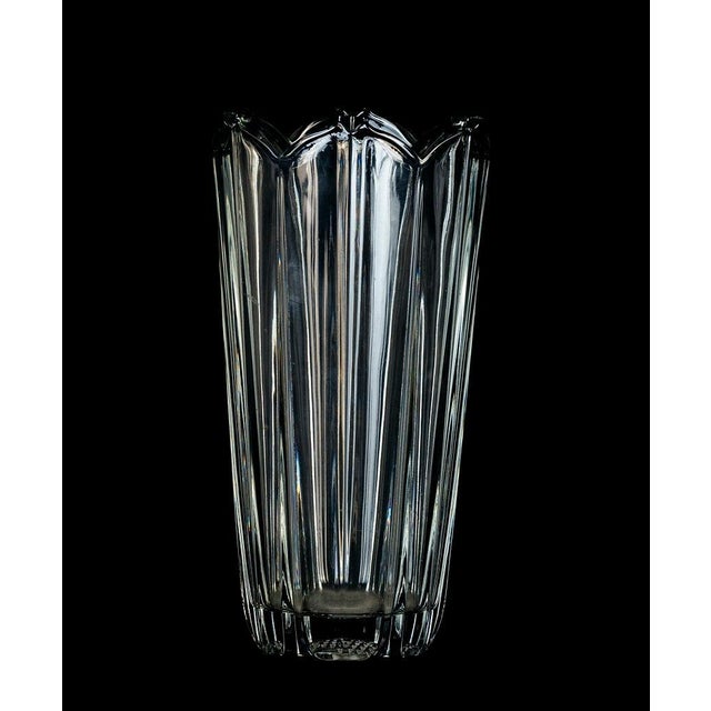 This flower glass vase is a splendid decorative object manufactured by Italian manufacturer. Elegant Murano colorless...