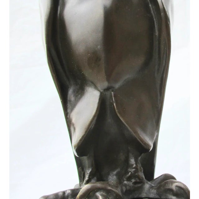Hunting Bird Sculpture on Porphyry Plinth For Sale - Image 9 of 13