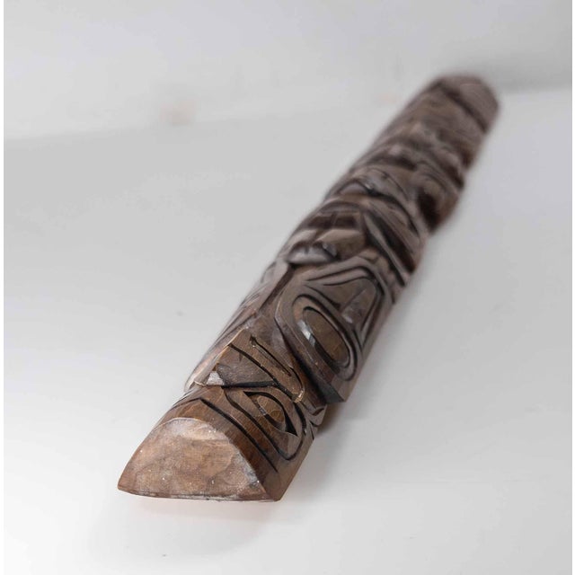 Late 20th Century Late 20th Century Northwest Coast Squamish Native American Indian Totem by R Krawchuk For Sale - Image 5 of 18