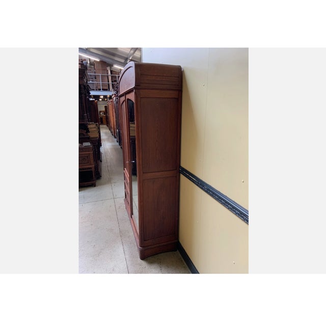Antique Art Nouveau Linen Wardrobe, 1910 For Sale - Image 6 of 9