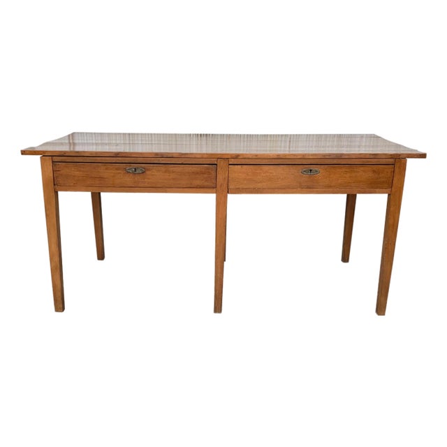 Early 20th Spanish Mobila Country Farm Desk Table or Butcher Block For Sale