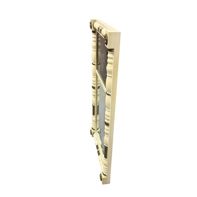 Vintage Hitchcock Federal Style Églomisé Mirror – Neoclassical Gilt & Ivory Frame For Sale - Image 11 of 15