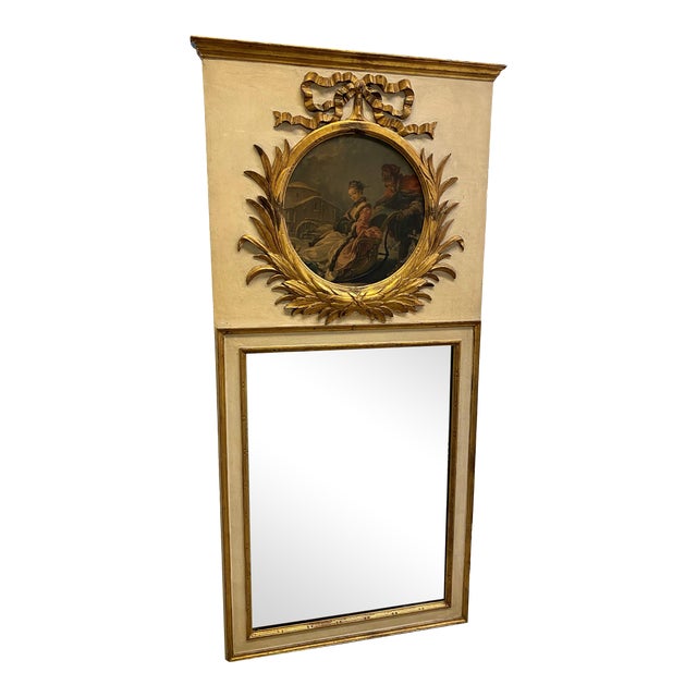 Antique Painted Trumeau Mirror Chairish