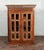 Farmhouse Solid Reclaimed Teak Wood Cabinet With Glass-Fronted Doors & Decorative Moldings For Sale - Image 3 of 8