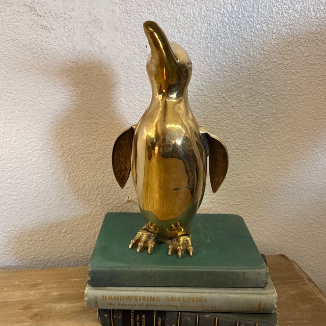 Figurative Vintage Brass Penguin For Sale - Image 3 of 7