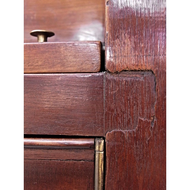 English Cylinder Secretaire in Polished Mahogany, 1890s For Sale - Image 17 of 18