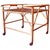 Tan Fine Serving Trolley in Bamboo and Frosted Glass, 1950s For Sale - Image 8 of 8