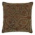 Transitional Beige & Gold Linen Throw Pillow For Sale