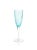 Transitional Pescara White Dot Champagne Flutes - Aqua Blue, Set of 4 For Sale - Image 3 of 4