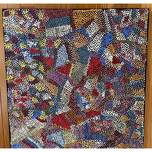 Authentic Aboriginal Art Purchased in Adelaide, Sa, Australia in 2012 "Nungarayi Bush Medicine" by Tanya Corby Nungari For Sale - Image 4 of 9