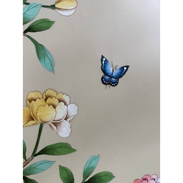Not Yet Made - Made To Order Hand Painted Chinoiserie Botanical Wallpaper Mural | Luxury Custom Wall Decor For Sale - Image 5 of 6