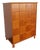 Mid Century Modern Teak Hidden Office Armoire Workstation Cabinet 6671 For Sale