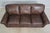 Traditional Hancock & Moore Quality Brown Leather 3 Seat Sofa For Sale - Image 3 of 12