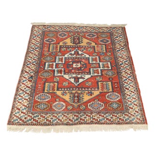 Turkish Ciammakale Rug in Wool For Sale