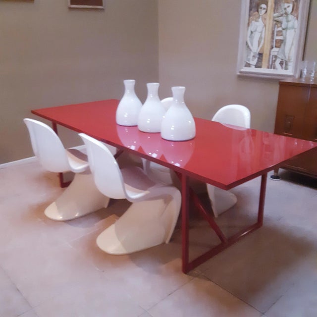 Contemporary Contemporary White Glass Vases For Sale - Image 3 of 4