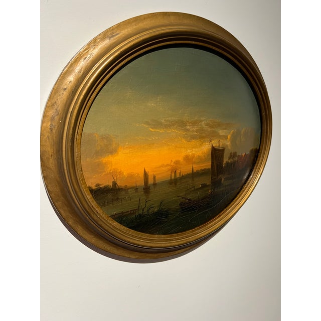 French 19th Century Harbor Painting by Ary Scheffer For Sale - Image 3 of 3